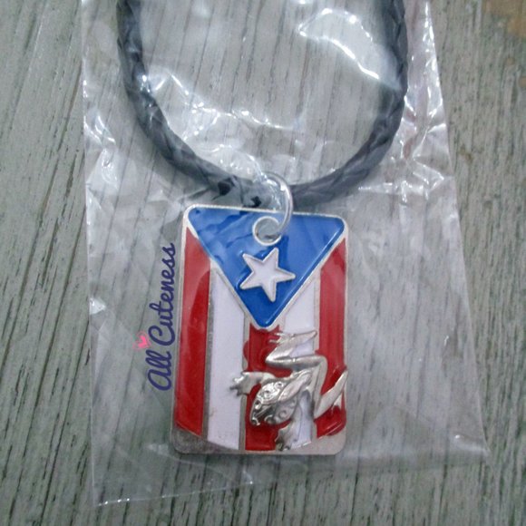 🎀 Puerto Rico Flag Necklace - Picture 2 of 5